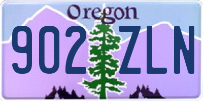 OR license plate 902ZLN