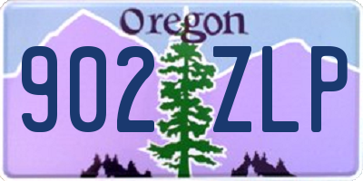 OR license plate 902ZLP