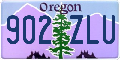 OR license plate 902ZLU