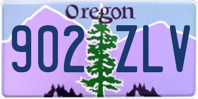 OR license plate 902ZLV