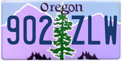 OR license plate 902ZLW