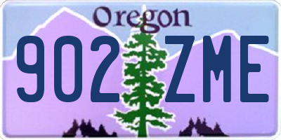 OR license plate 902ZME