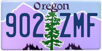 OR license plate 902ZMF