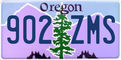 OR license plate 902ZMS