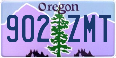 OR license plate 902ZMT