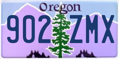 OR license plate 902ZMX