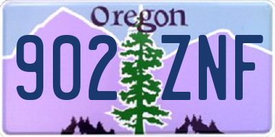 OR license plate 902ZNF
