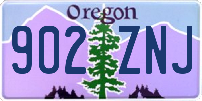 OR license plate 902ZNJ