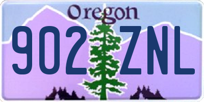 OR license plate 902ZNL