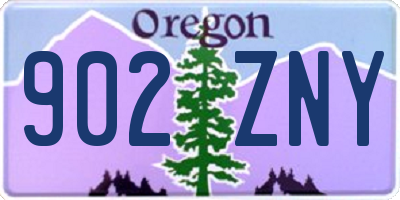 OR license plate 902ZNY