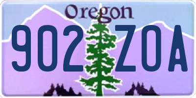 OR license plate 902ZOA
