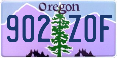 OR license plate 902ZOF