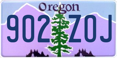 OR license plate 902ZOJ