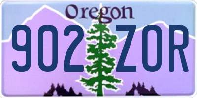 OR license plate 902ZOR