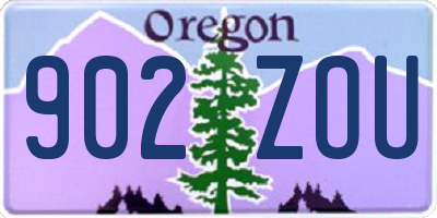 OR license plate 902ZOU