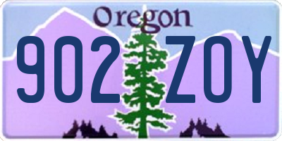 OR license plate 902ZOY