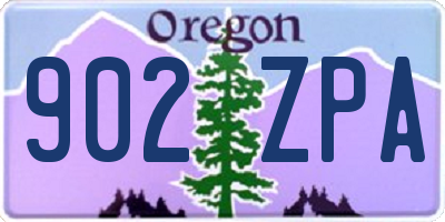 OR license plate 902ZPA