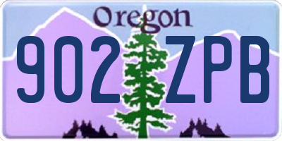 OR license plate 902ZPB