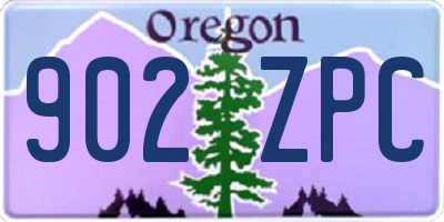 OR license plate 902ZPC