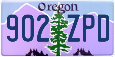 OR license plate 902ZPD