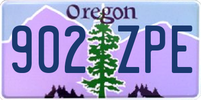 OR license plate 902ZPE