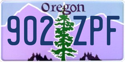 OR license plate 902ZPF