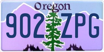 OR license plate 902ZPG