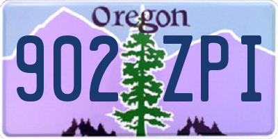 OR license plate 902ZPI