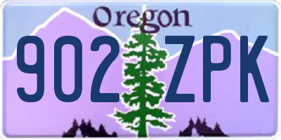 OR license plate 902ZPK