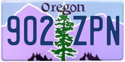 OR license plate 902ZPN