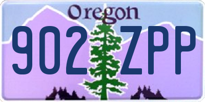 OR license plate 902ZPP