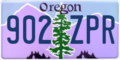 OR license plate 902ZPR