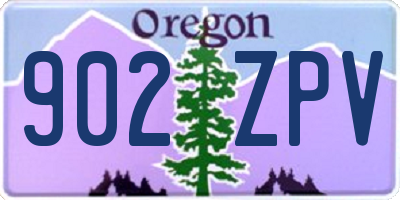 OR license plate 902ZPV