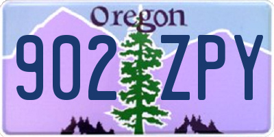 OR license plate 902ZPY