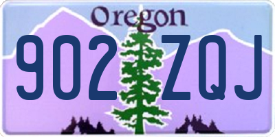 OR license plate 902ZQJ