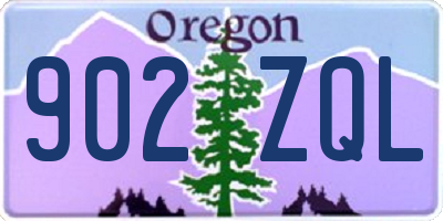 OR license plate 902ZQL
