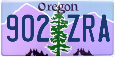OR license plate 902ZRA