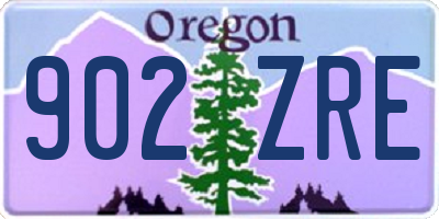 OR license plate 902ZRE