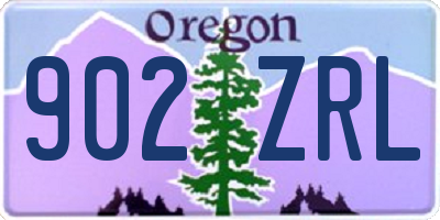 OR license plate 902ZRL