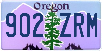 OR license plate 902ZRM