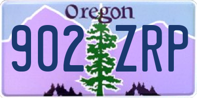 OR license plate 902ZRP