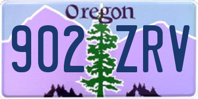 OR license plate 902ZRV