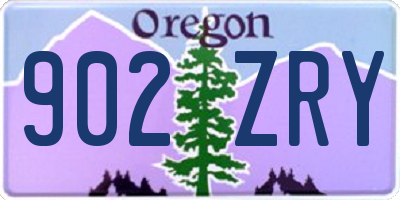 OR license plate 902ZRY