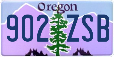 OR license plate 902ZSB
