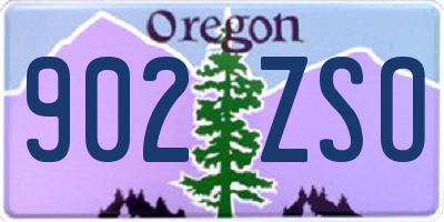 OR license plate 902ZSO