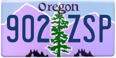 OR license plate 902ZSP