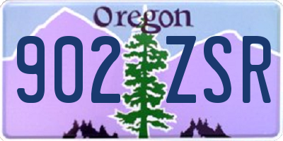 OR license plate 902ZSR