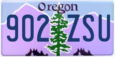 OR license plate 902ZSU