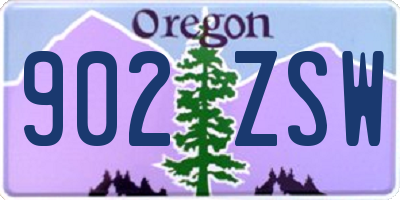 OR license plate 902ZSW