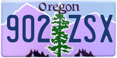 OR license plate 902ZSX